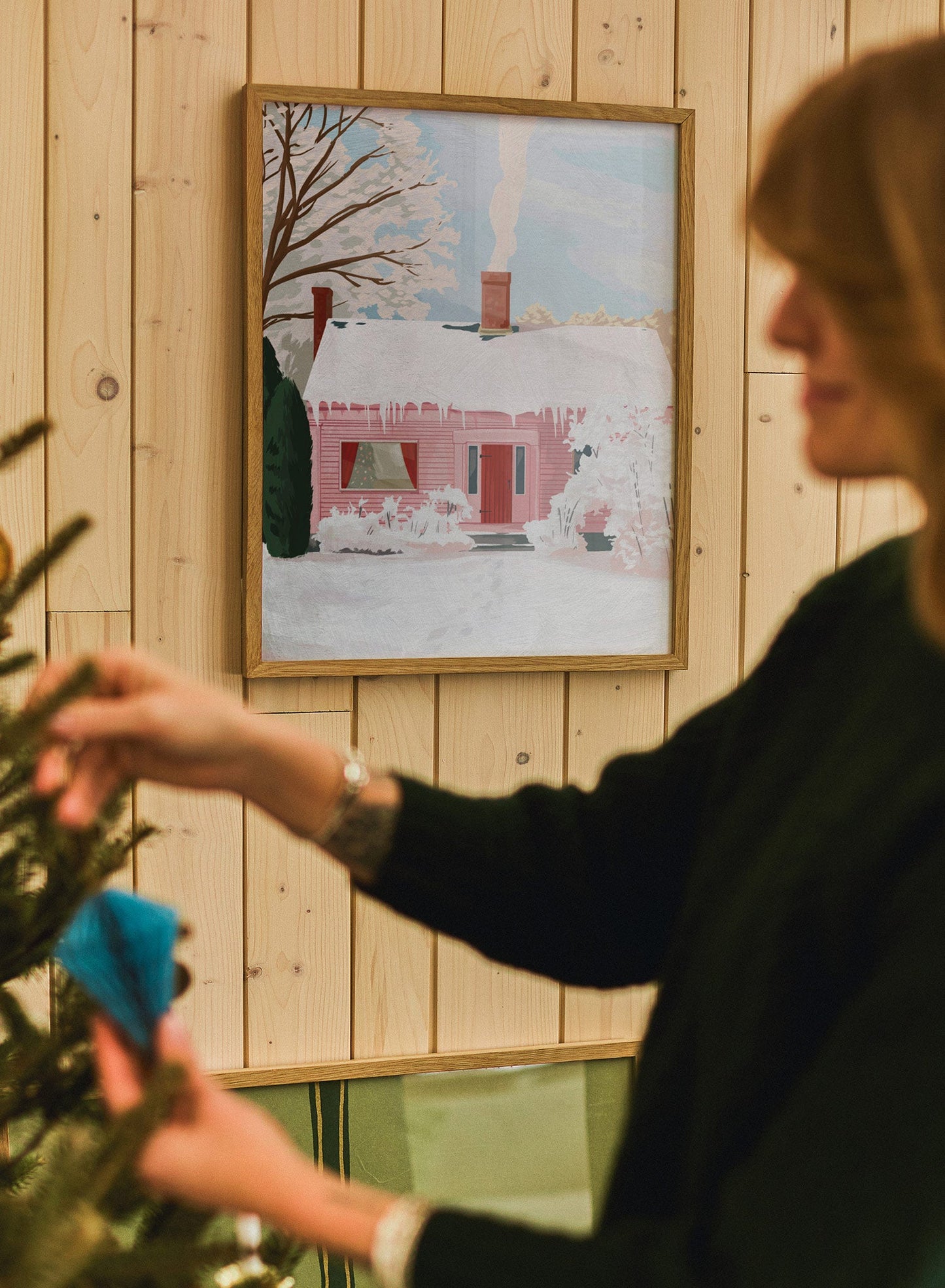 Cozy Pink Cottage, Poster