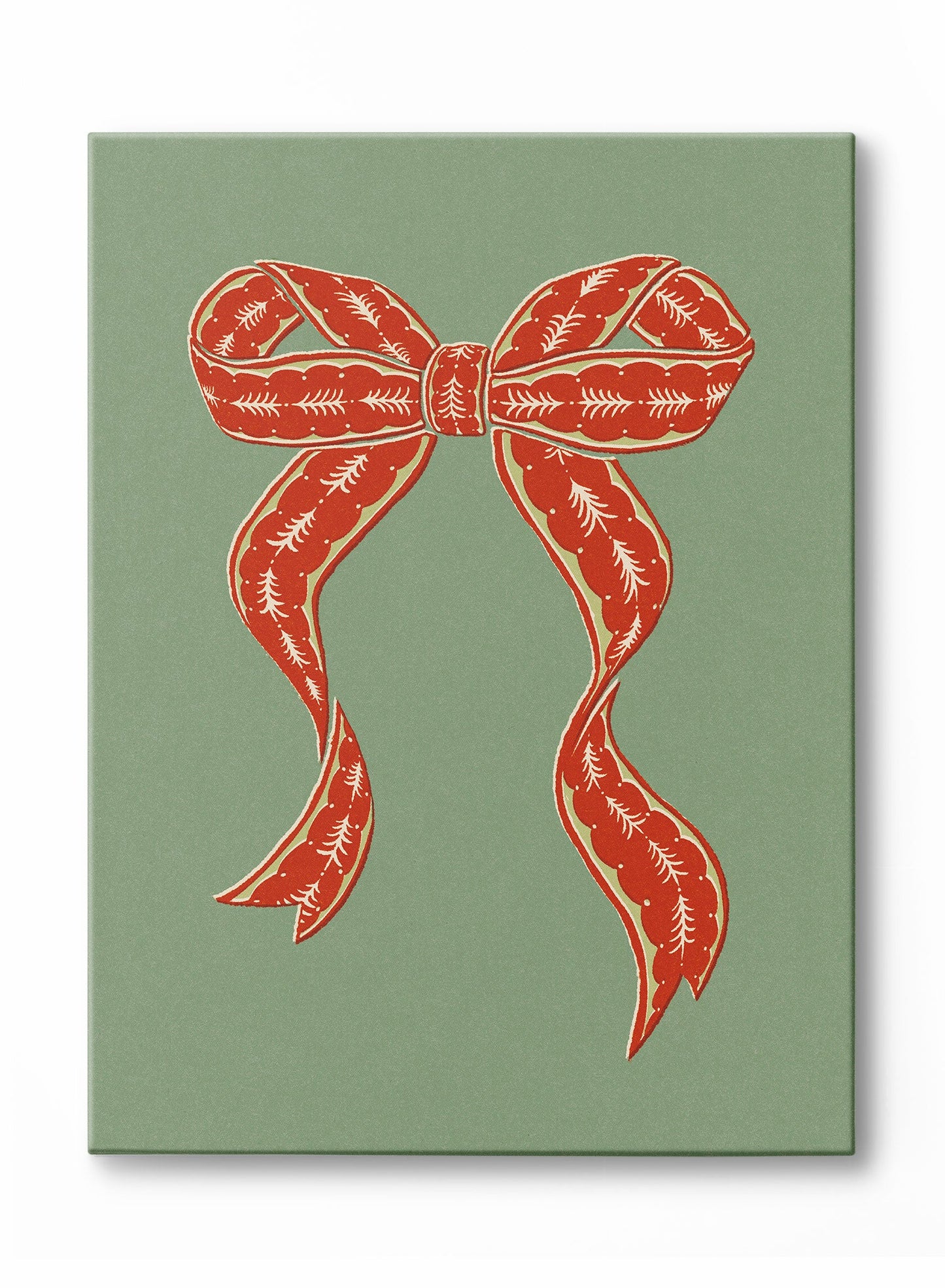 Vintage Holiday Bow Mint, Poster